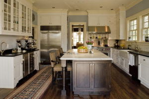 Photo of a clean kitchen for an article discussing decluttering the kitchen.