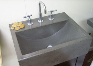 Photo of a trough sink for an article on kitchen and bath design trends for 2017.