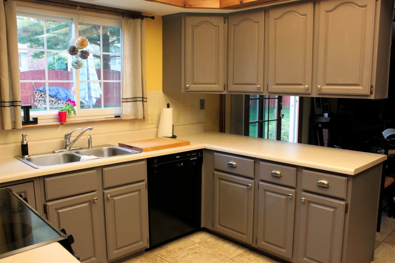 Photo of kitchen cabinets for an article about painting cabinets.