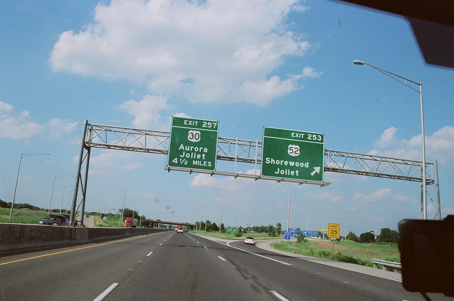 Photo of a highway sign for Shorewood Illinois for an article listing facts and history about the town.