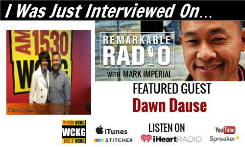Announcing a radio Interview with Dawn Dause by Radio station WCKG