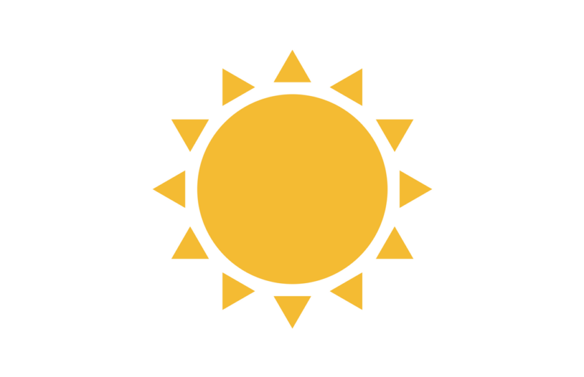 Graphic of a sun for an article about spring/summer Shorewood events.