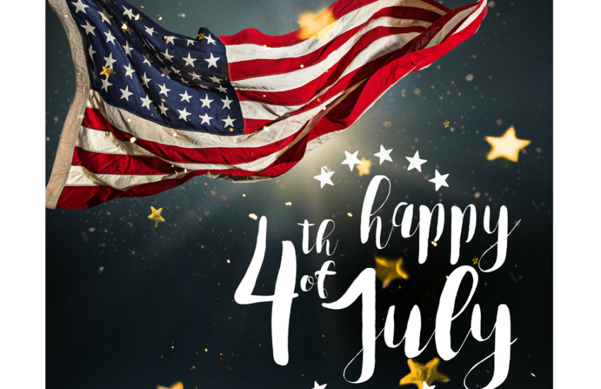 Happy 4th of July graphic for an article on local fireworks displays.