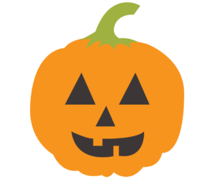 Graphic of a jack o lantern for an article listing Plainfield fall activities.