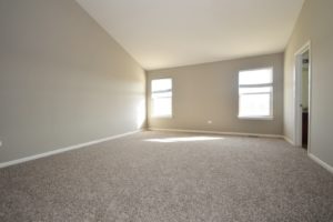 Light and bright master bedroom of 3818 Spring Lake Court Joliet.