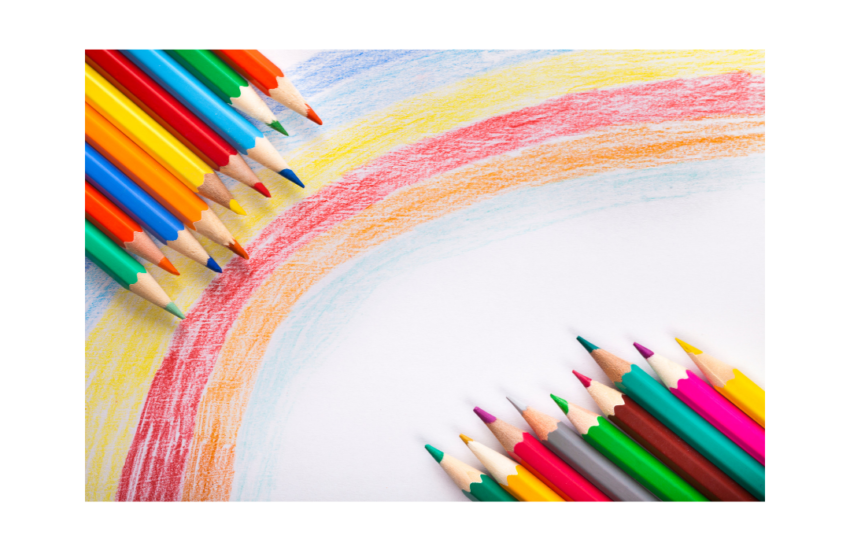 A photo of colored pencils and a picture for an article about Plainfield School District 202.