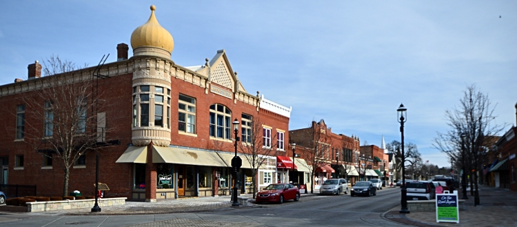 Downtown Plainfield for an article about walking tours of the downtown area.