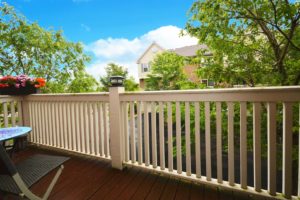 Private balcony of 27w759 N Meadowview Drive Winfield.