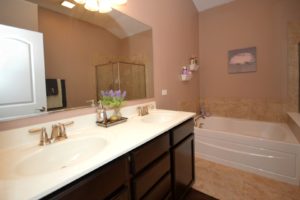 Luxury master bathroom of 27w759 N Meadowview Drive Winfield.