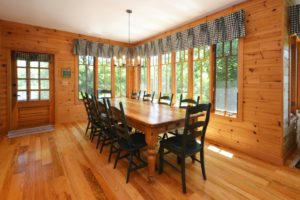 The light filled dining room of 7765 Pine Bluff Road Morris.