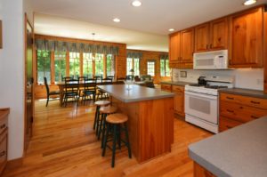 The spacious kitchen of 7765 Pine Bluff Road Morris.