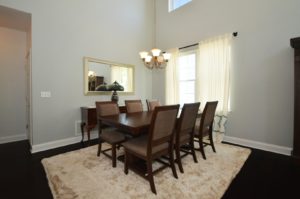 Two story dining room of 787 Bethel Avenue Bolingbrook.