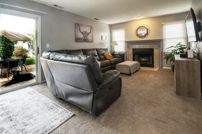 Family Room at 1903 Prairie Trail in Plainfield.