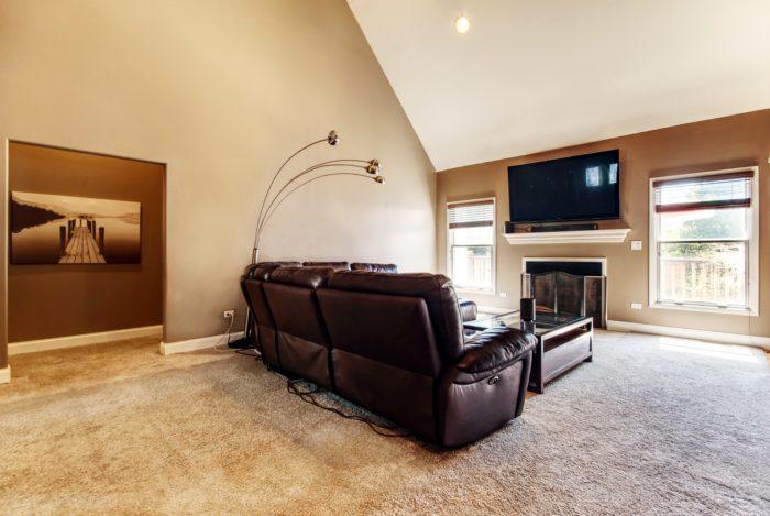 Family Room at 24211 W Camelot in Shorewood.