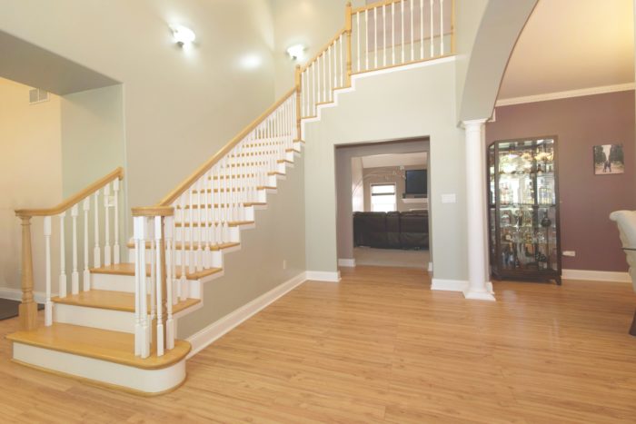 Staircase at 24211 W Camelot in Shorewood.