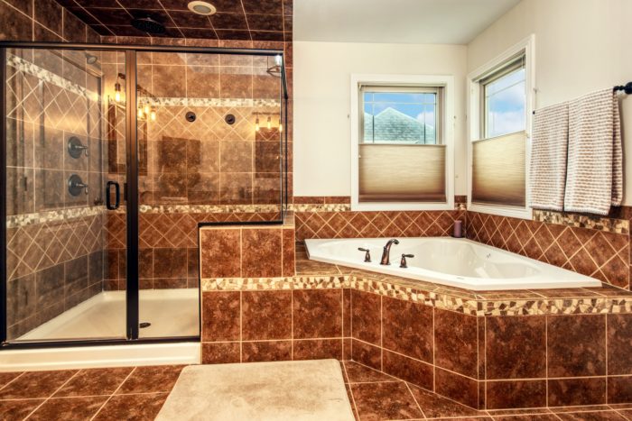 Master Bathroom at home in River Crossing.