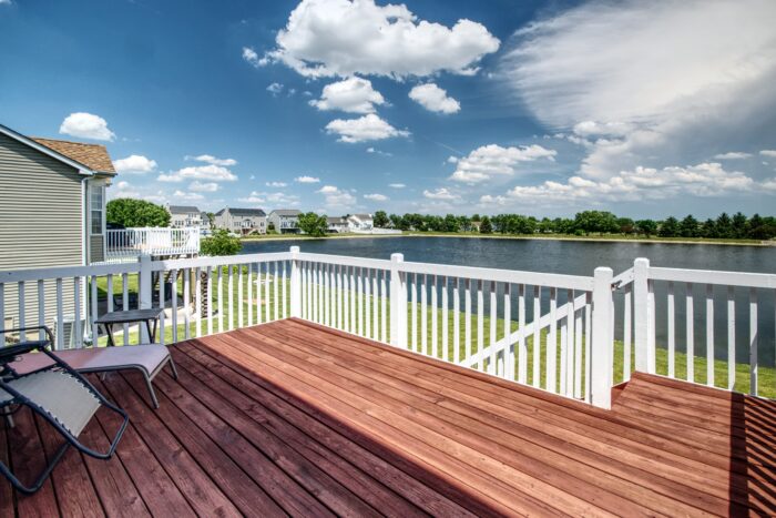 Great View of Pond from deck at 304 Meadow Lakes Shorewood.