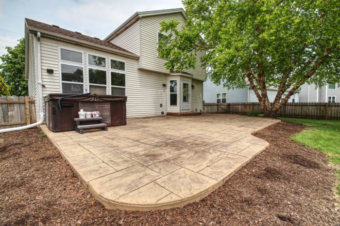 Paver patio located in Wesmere subdivision in Plainfield.