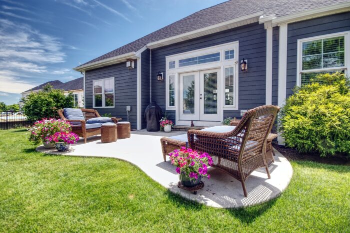 Patio of home at 24444 River Crossing Shorewood.