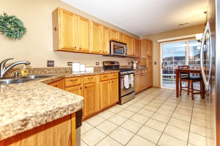 Kitchen located at condo in Plainfield.